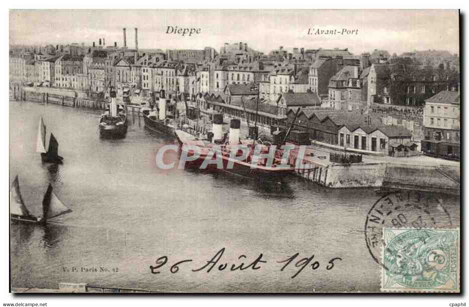 CPA Dieppe L'avant port