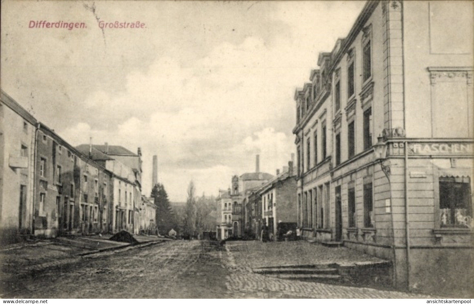CPA Differdange Differdingen Luxembourg, Großstraße, Geschäft