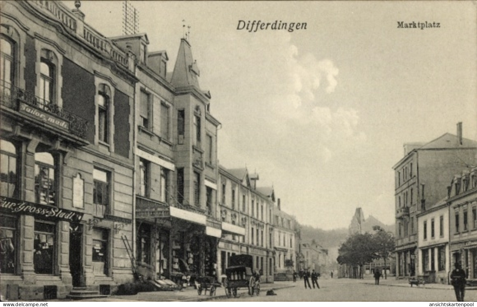 CPA Differdange Differdingen Luxembourg, Marktplatz