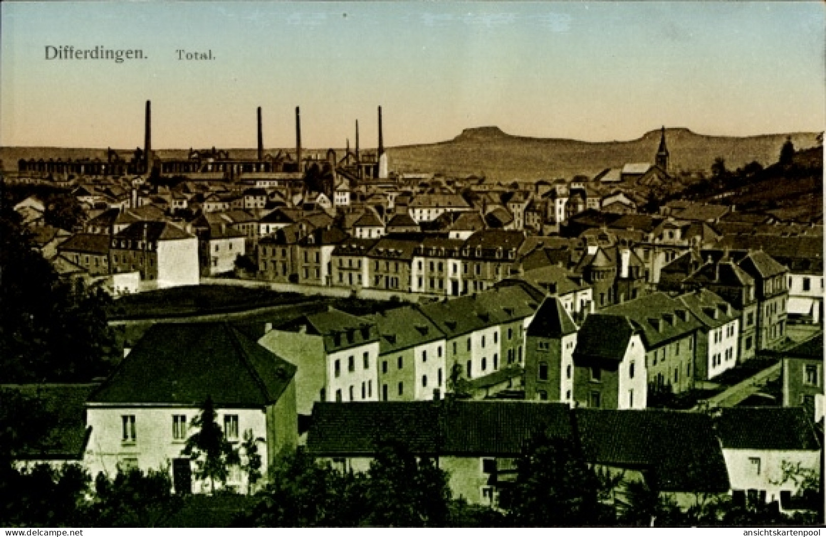 CPA Differdange Differdingen Luxembourg, Totalansicht