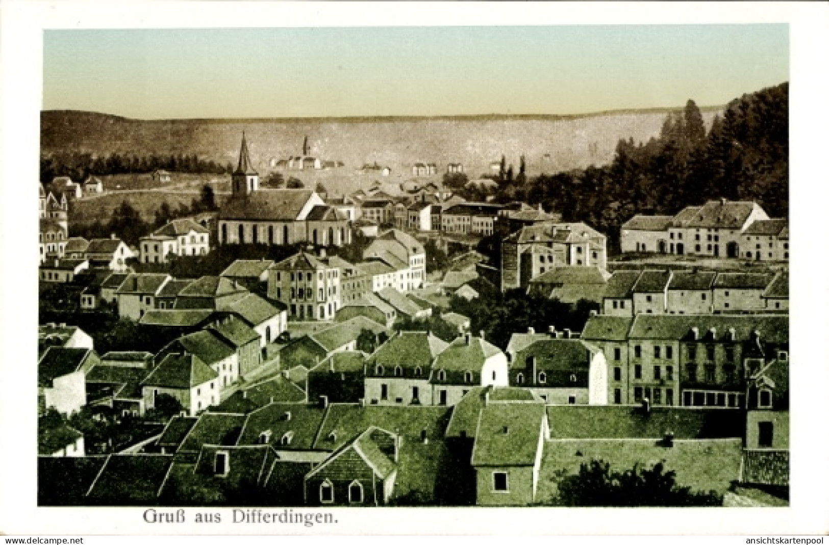 CPA Differdange Differdingen Luxembourg, Totale