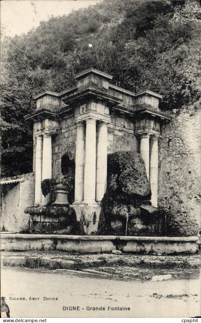 CPA Digne Grande Fontaine