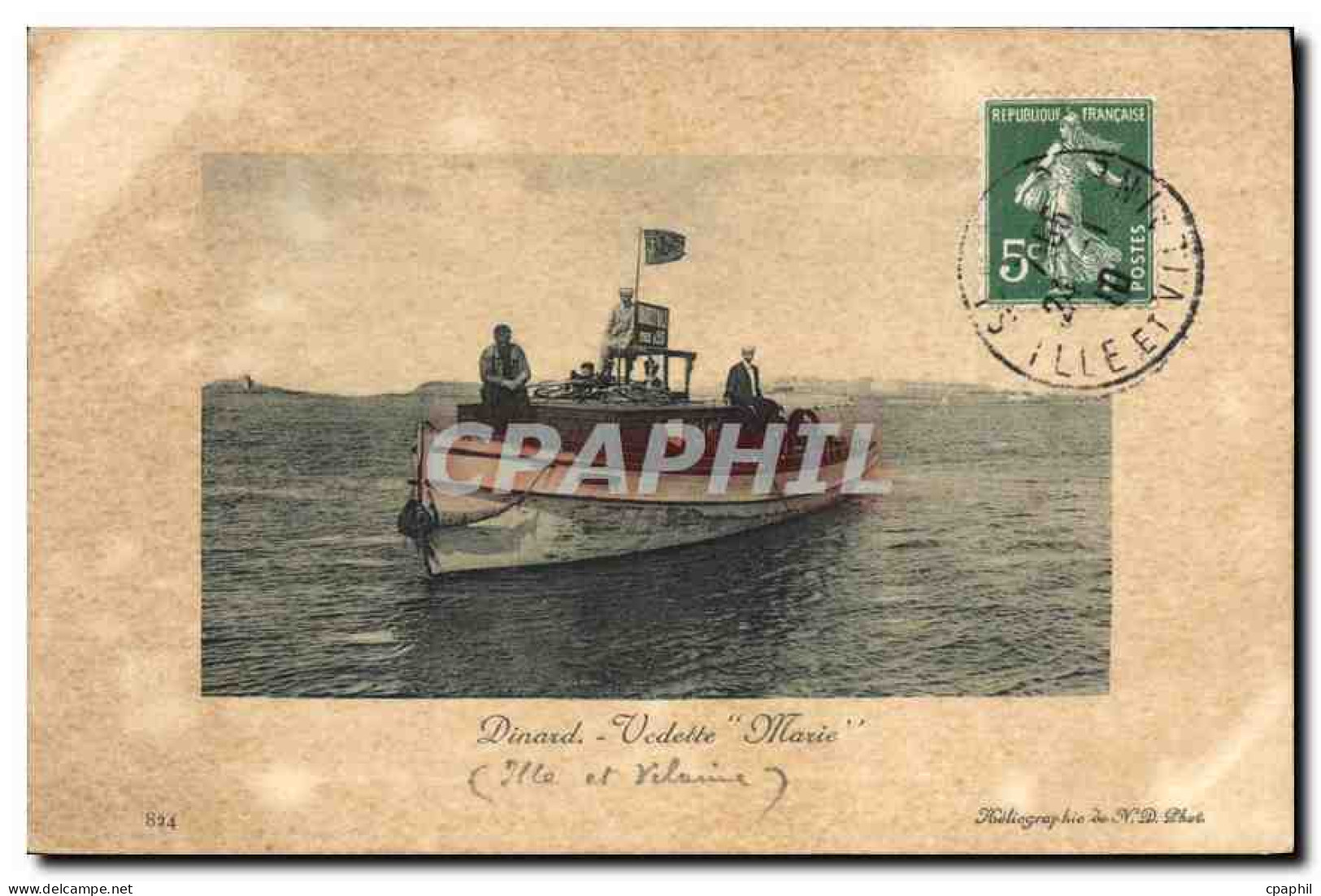 CPA Dinard Vedette Marie Bateau