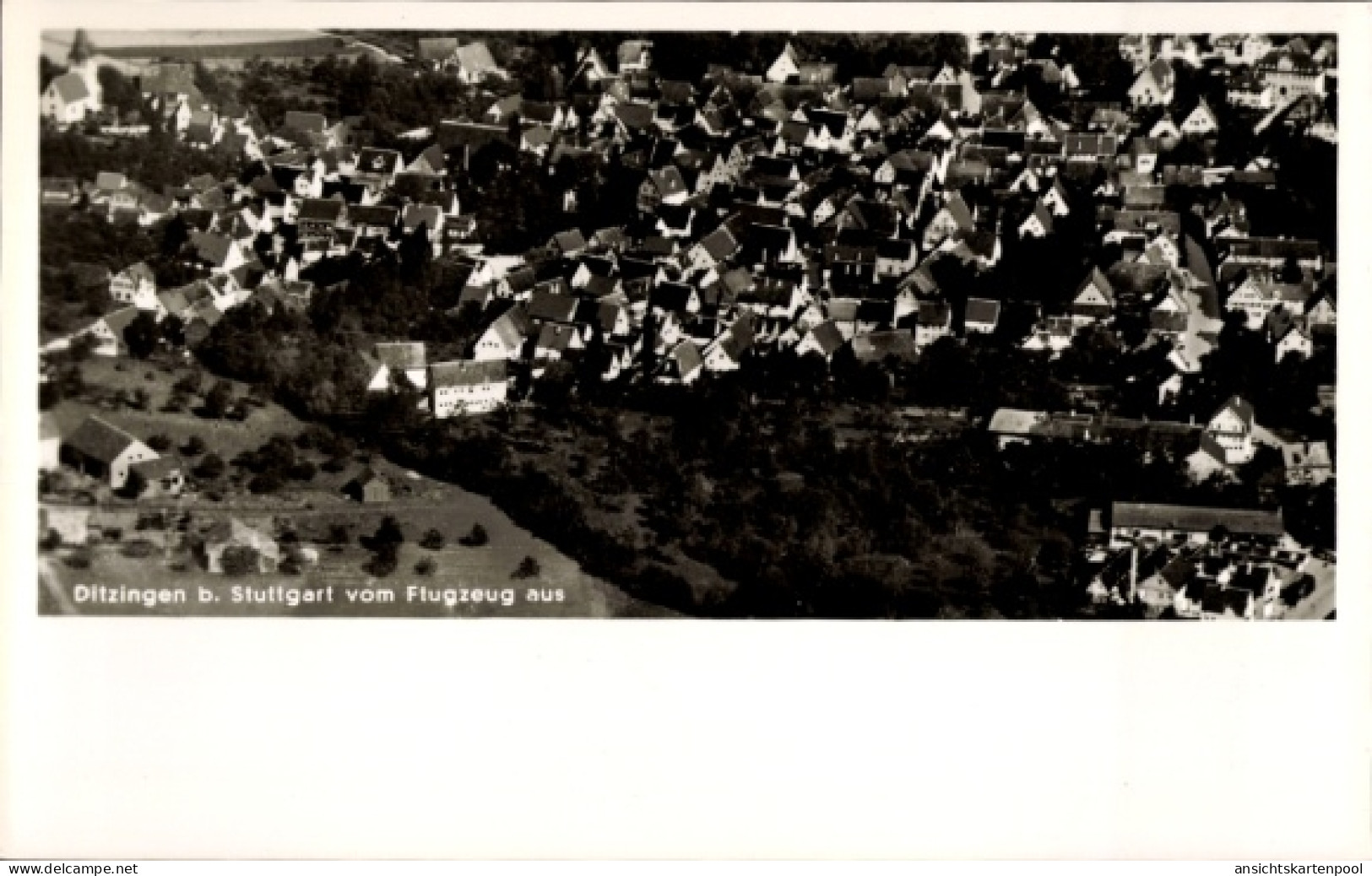 CPA Ditzingen in Württemberg, Fliegeraufnahme