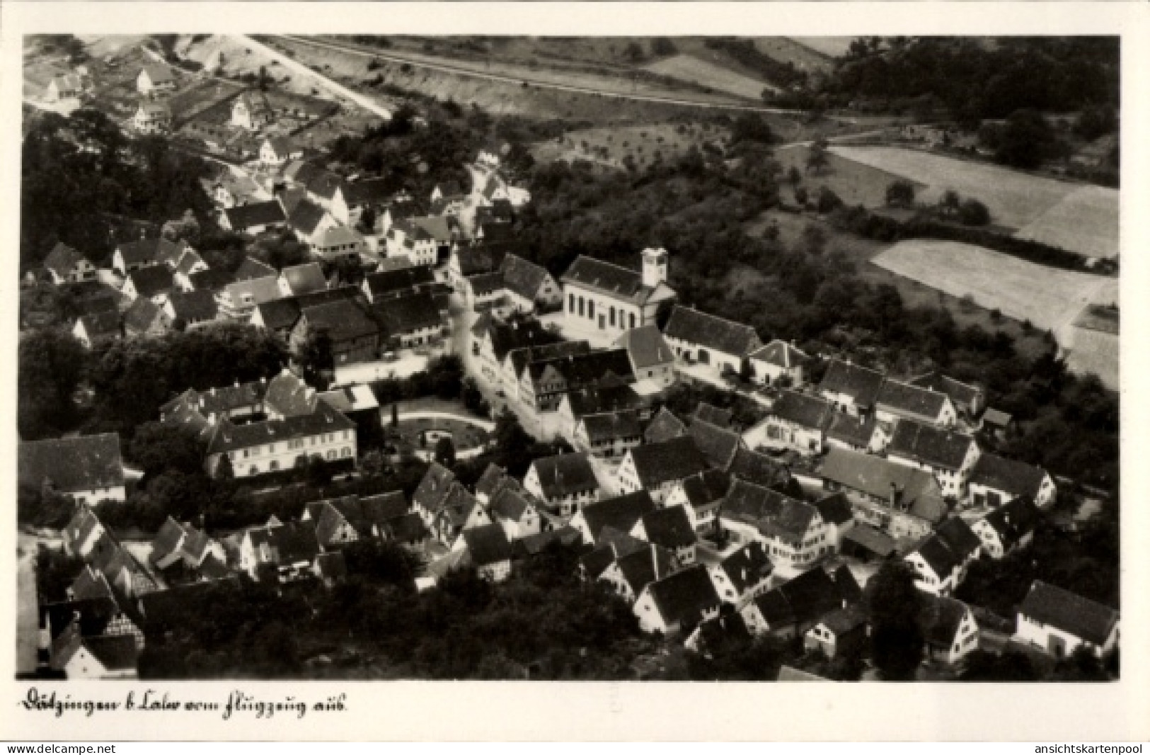 CPA Ditzingen in Württemberg, Fliegeraufnahme