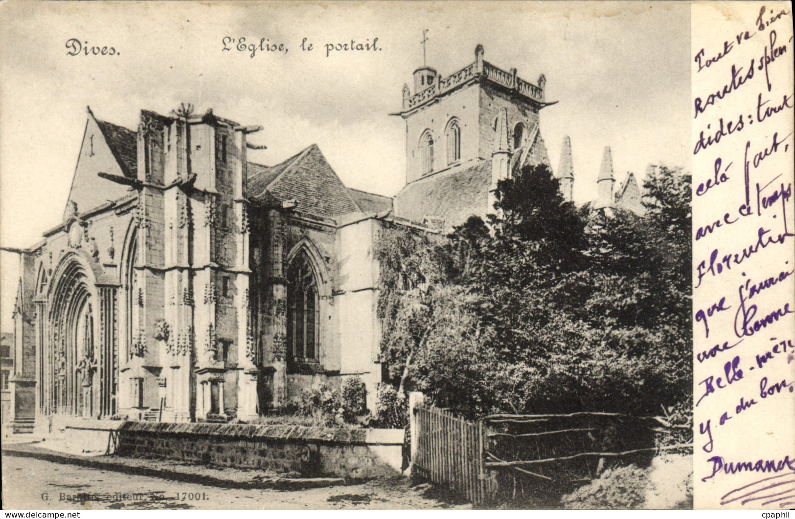 CPA Dives L'Eglise le portail