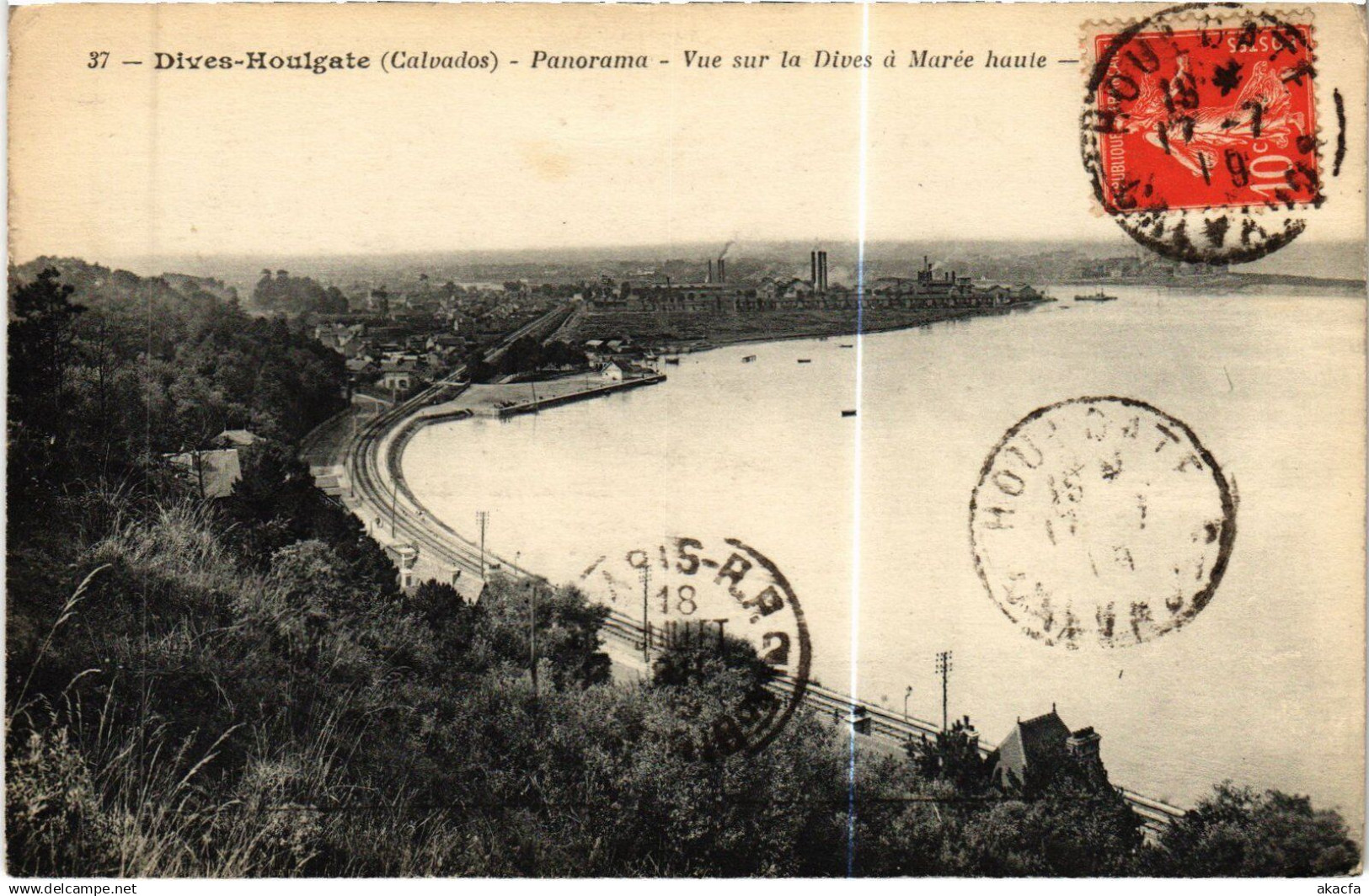 CPA DIVES-sur-MER HOULGATE - Panorama Vue sur la Dives a Maree Haute (1257684)