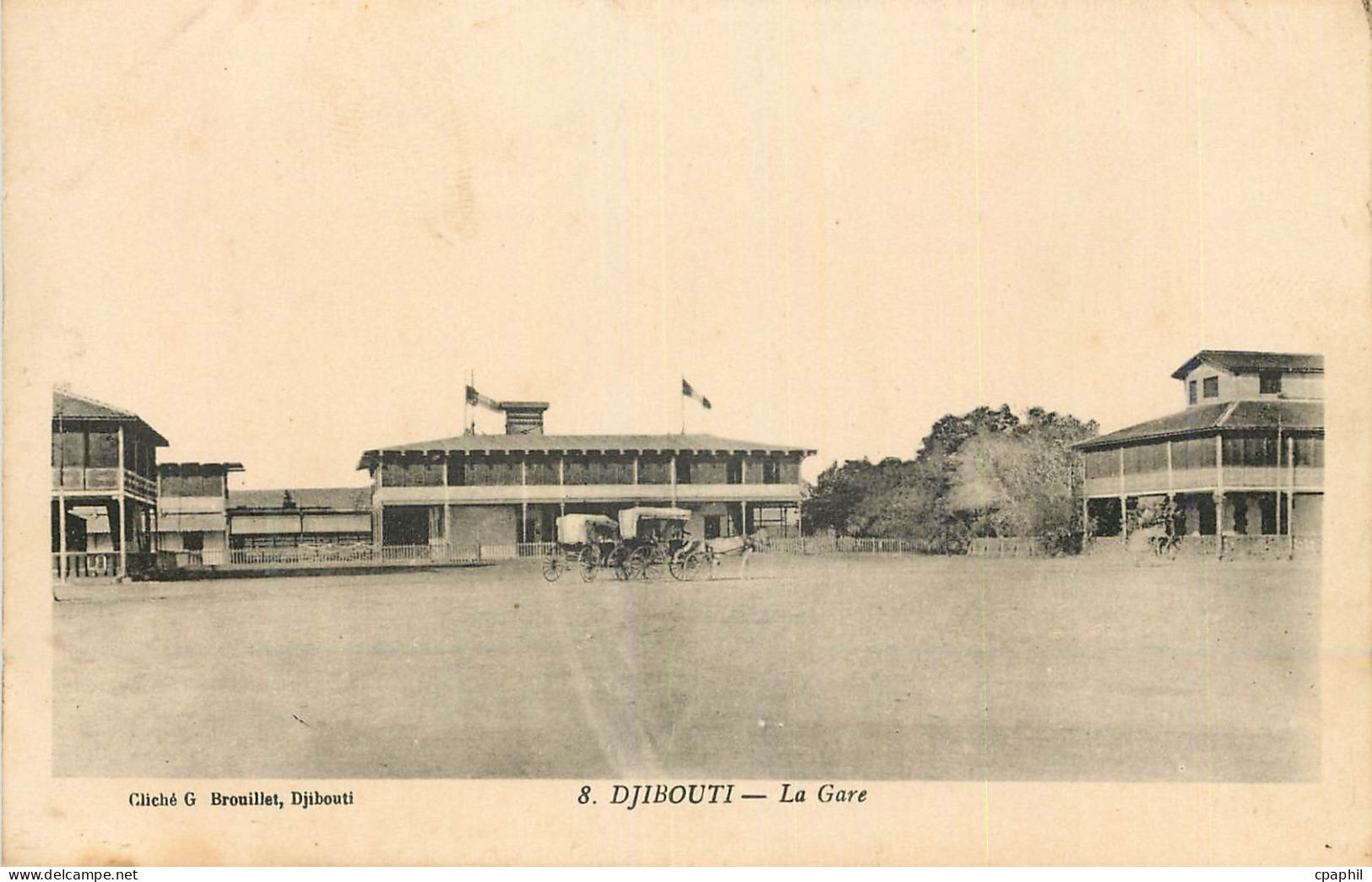CPA Djibouti La Gare Cliche G Brouillet Djibouti