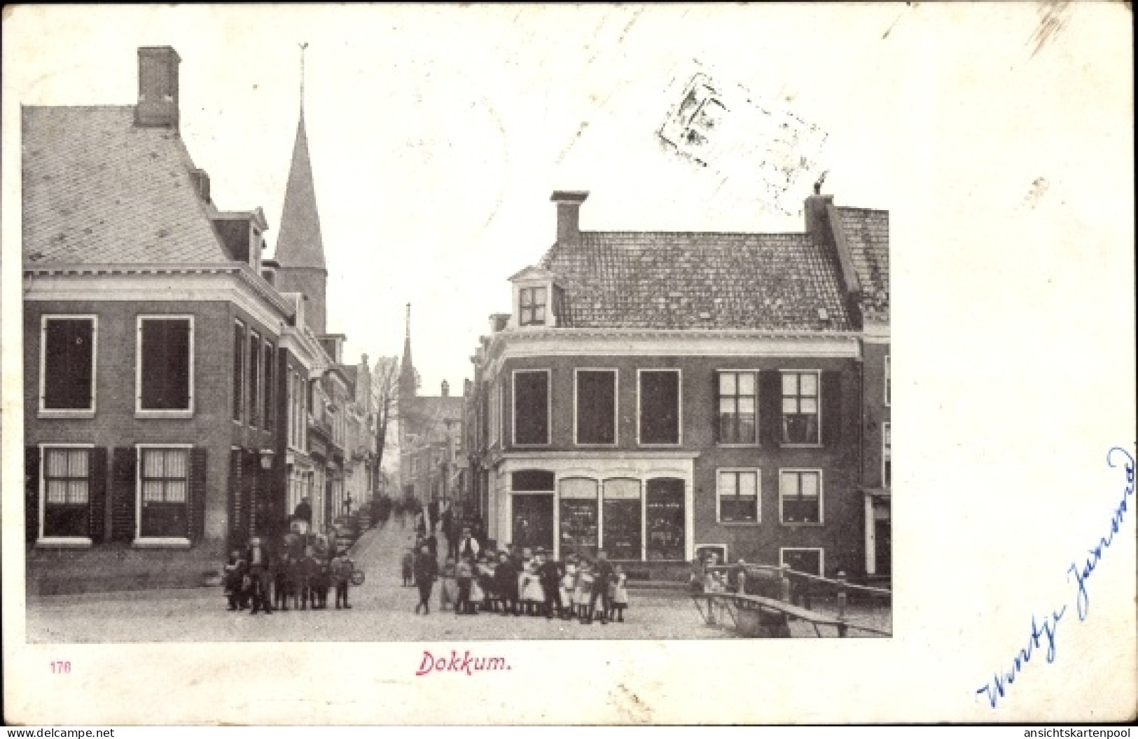 CPA Dokkum Dongeradeel Friesland Niederlande, Straßenpartie