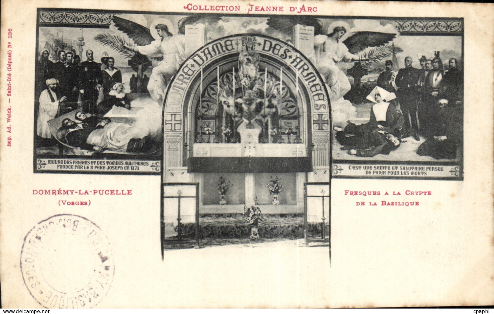 CPA Domremy La Pucelle (Vosges) Fresques A La Crypte De La Basilique Jeanne d arc