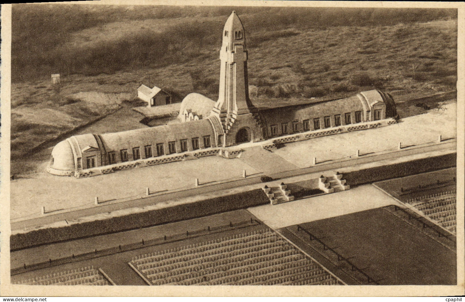 CPA Douaumont Vue aerienne