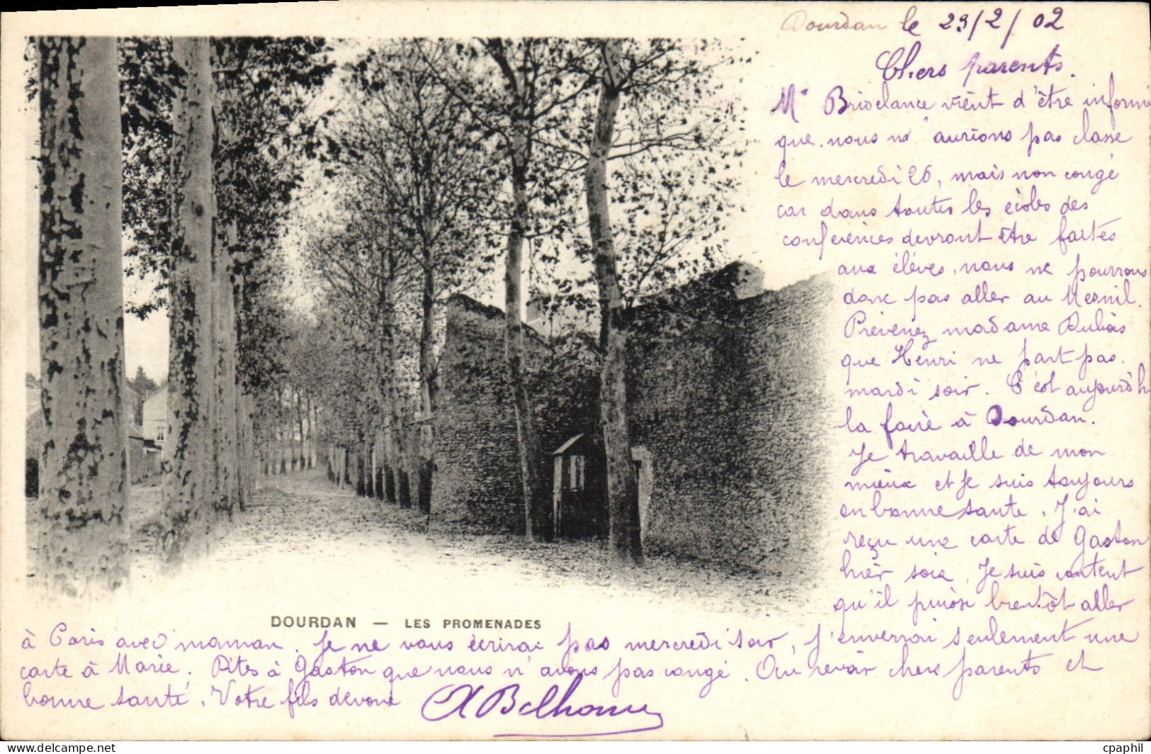 CPA Dourdan Les Promenades