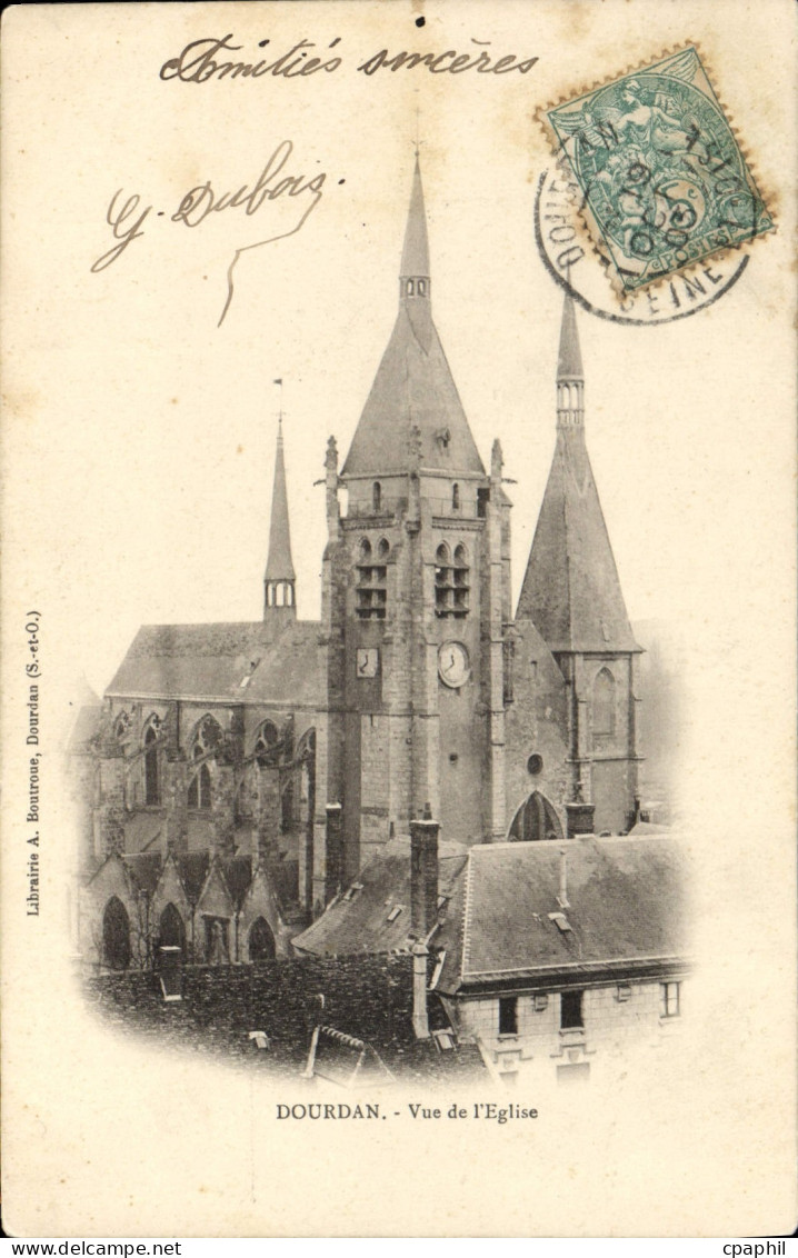 CPA Dourdan Vue de l'Eglise