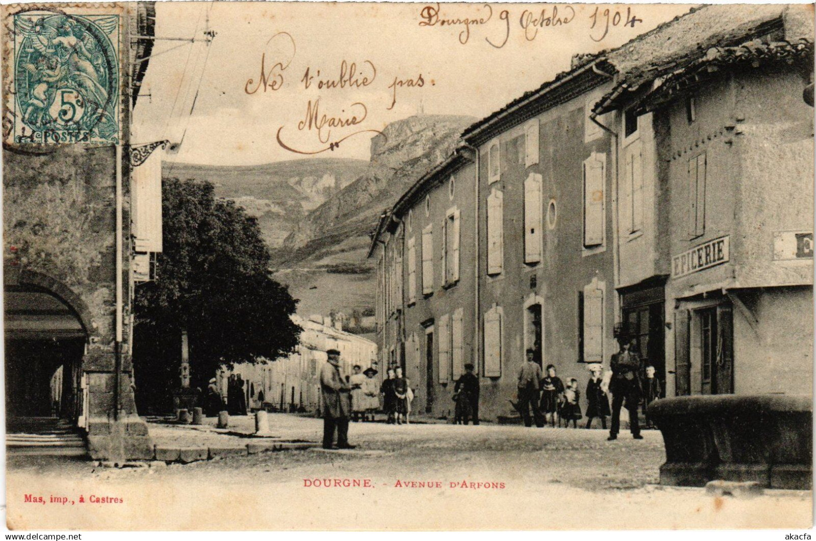 CPA Dourgne Avenue d'Arfons (1276131)