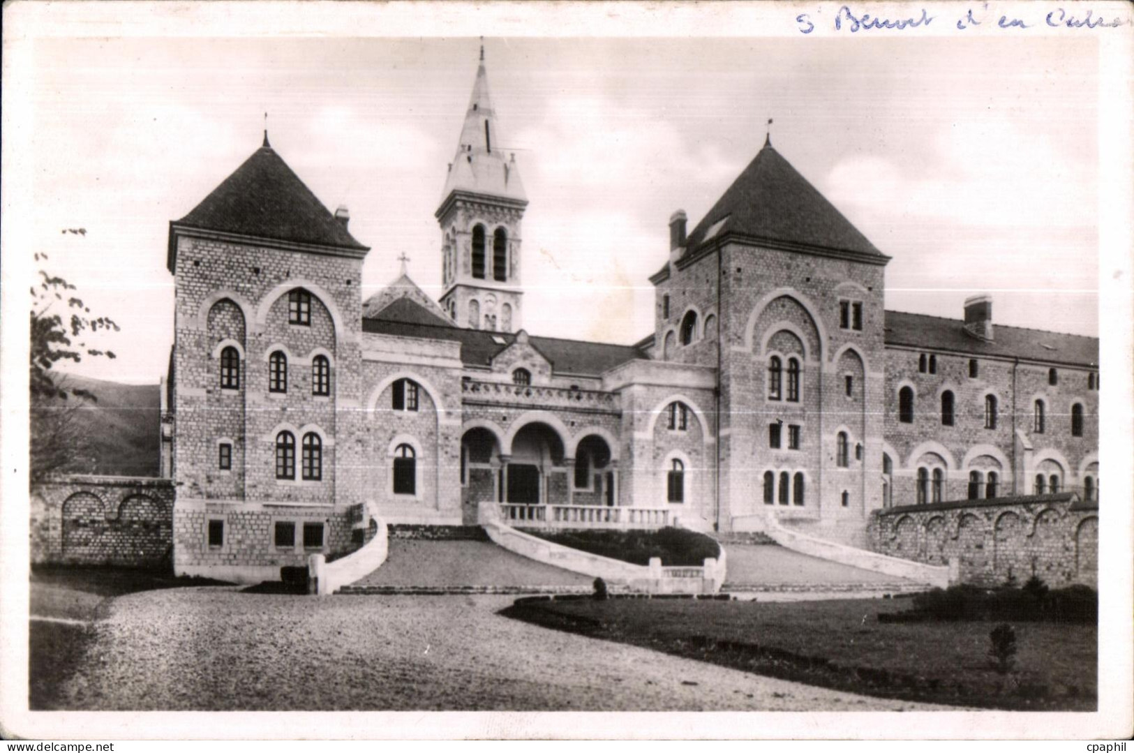 CPA Dourgne Tarn Abbaye de Ste Scholastique Entree