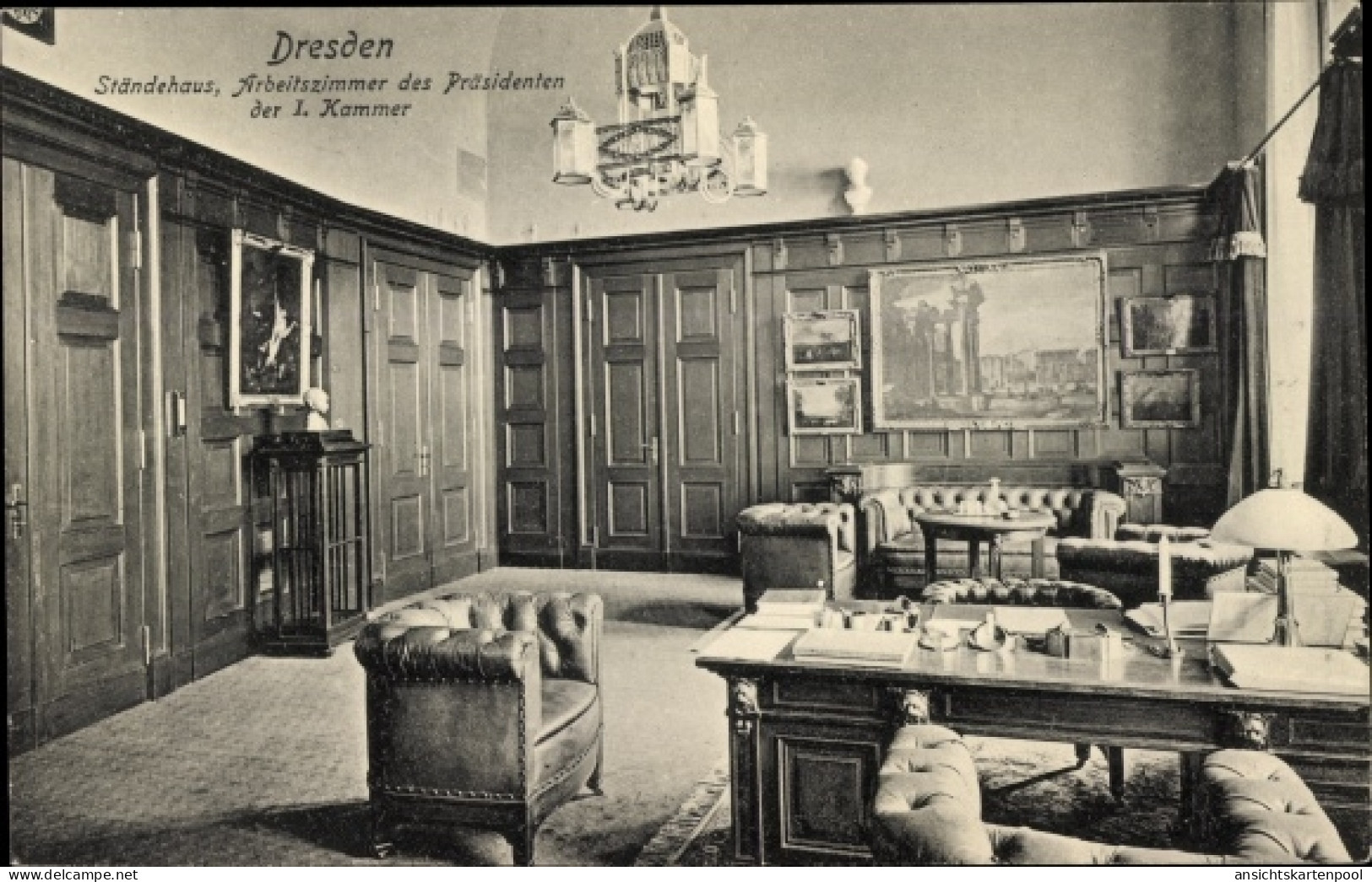 CPA Dresden, Ständehaus, Arbeitszimmer der Präsidenten der I. Kammer
