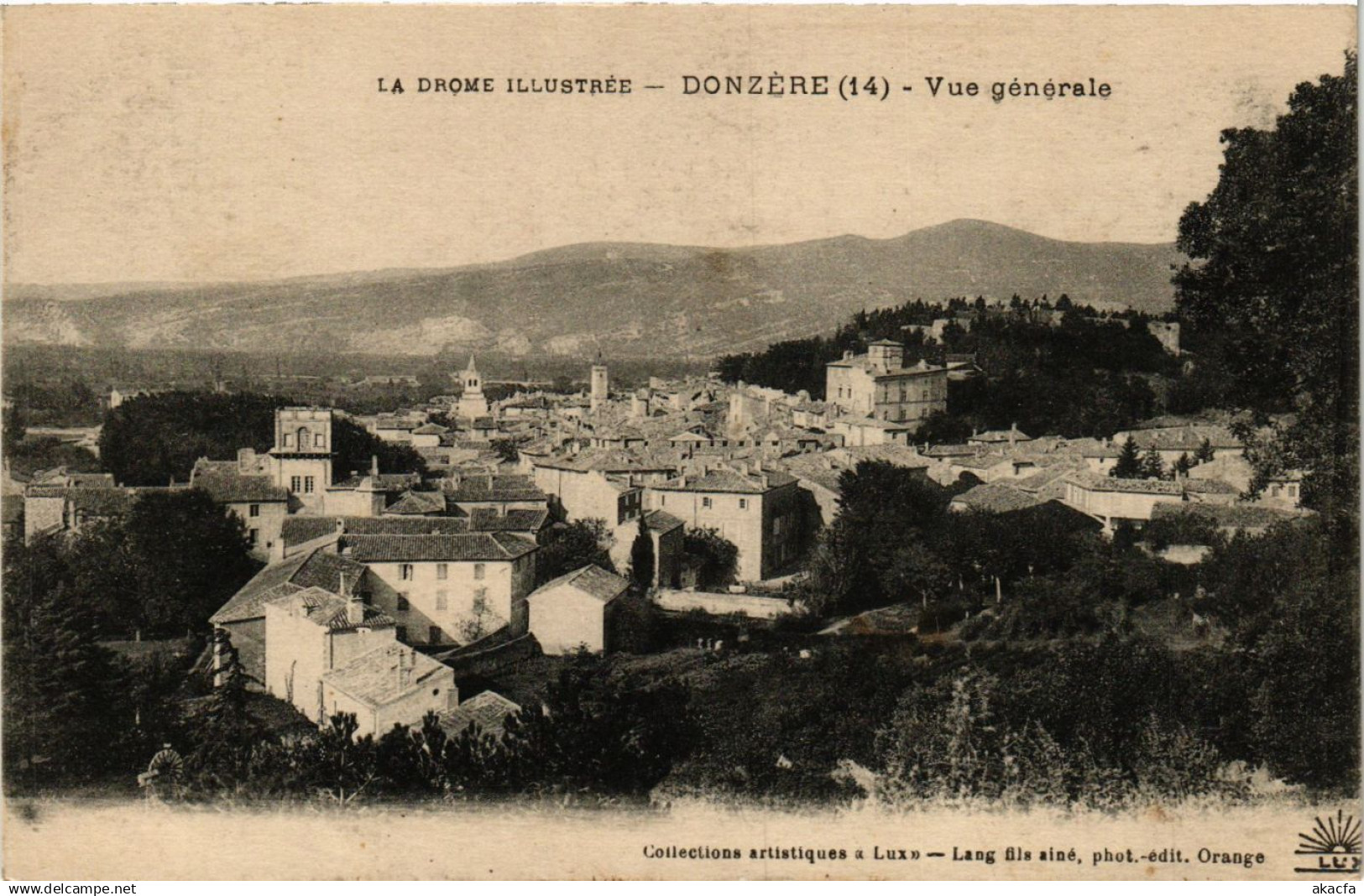 CPA Drome Illustrée - DONZERE - Vue générale (351645)