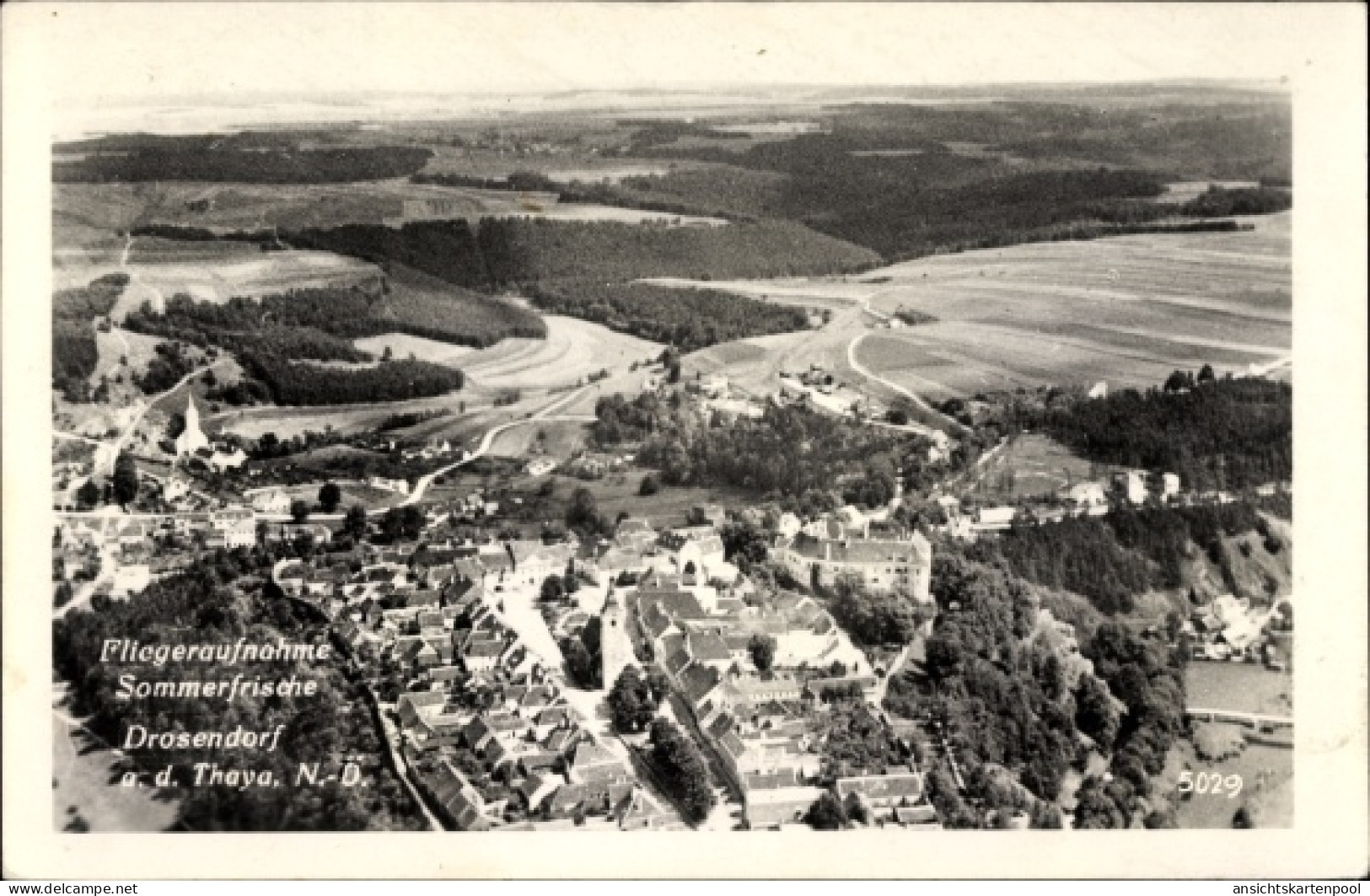 CPA Drosendorf Zissersdorf in Niederösterreich, Fliegeraufnahme von Ort und Umgebung