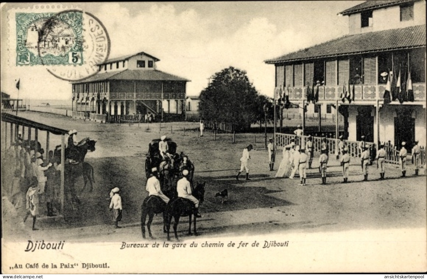 CPA Dschibuti Dschibuti, Büros des Bahnhofs