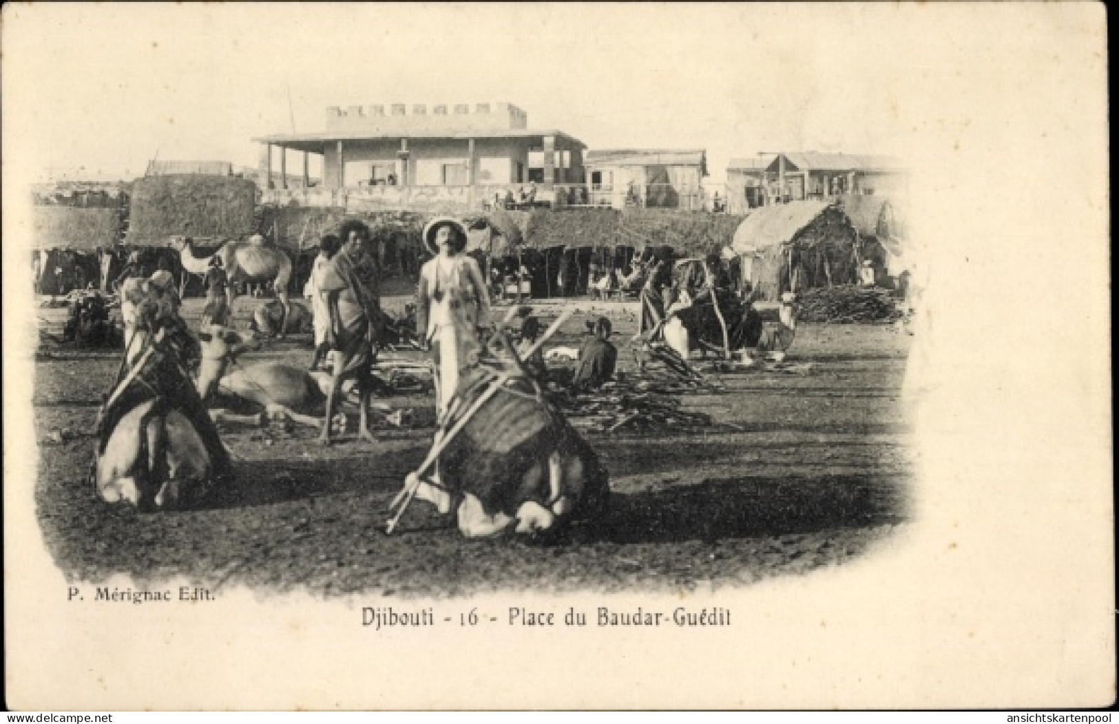 CPA Dschibuti Dschibuti, Place du Baudar Guedit