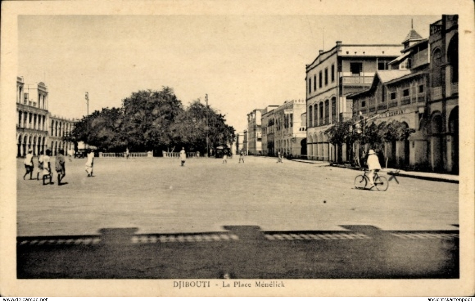 CPA Dschibuti Dschibuti, Place Menelick