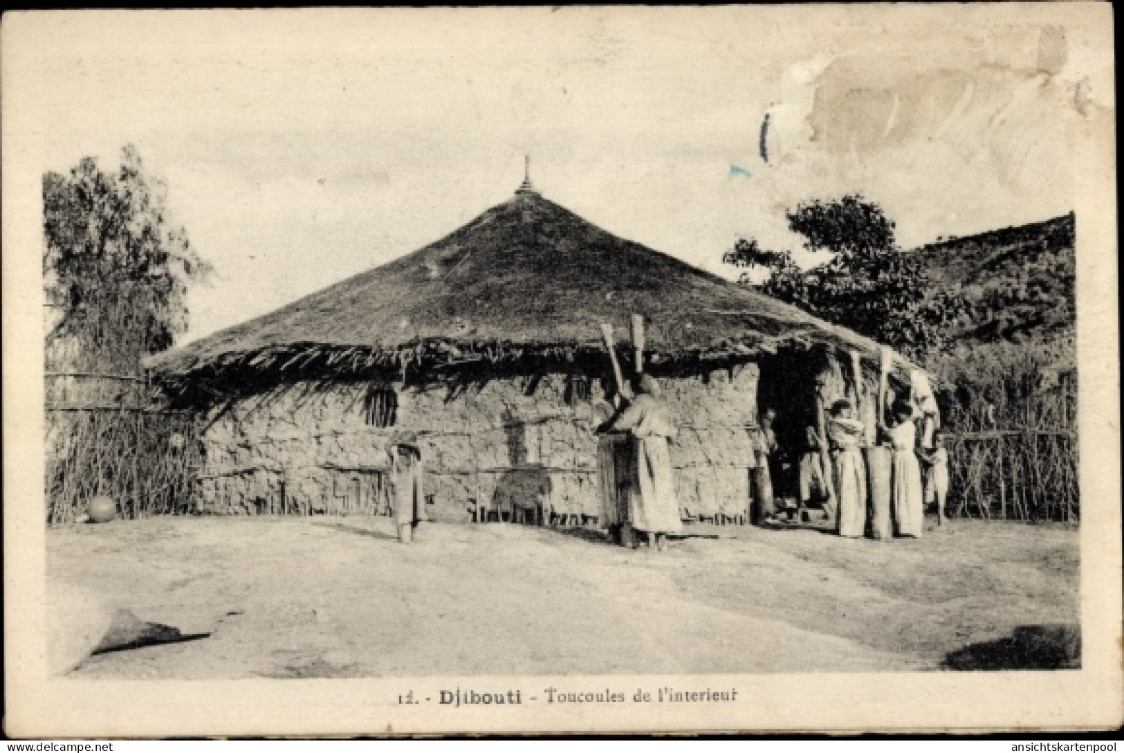 CPA Dschibuti Dschibuti, Toucoules aus dem Landesinneren