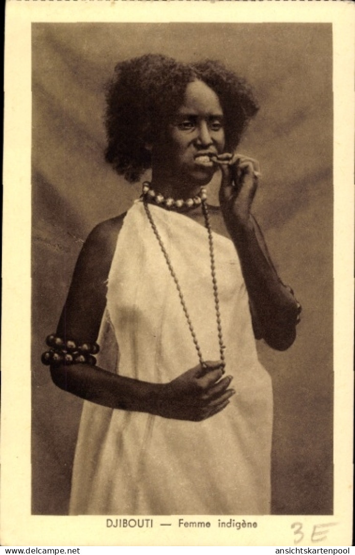 CPA Dschibuti, einheimische Frau