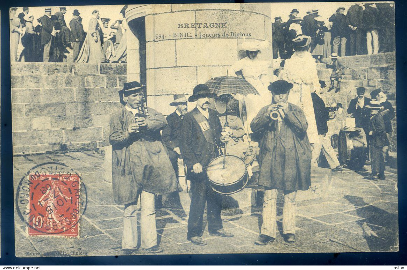 cpa du 22 Binic  joueurs de Binious   STEP149