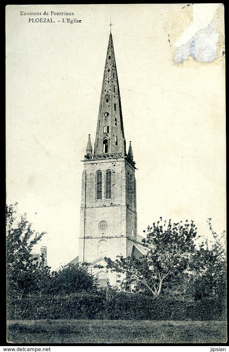 cpa du 22  Ploézal l' église  -- environs de Pontrieux    AVR20-173