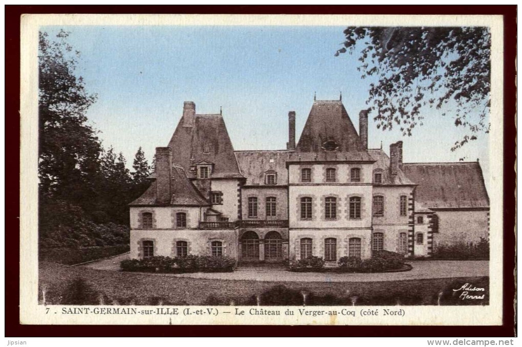 cpa  du 35  Saint Germain sur Ille le Château du Verger au Coq  ( côté Nord )  ARF7