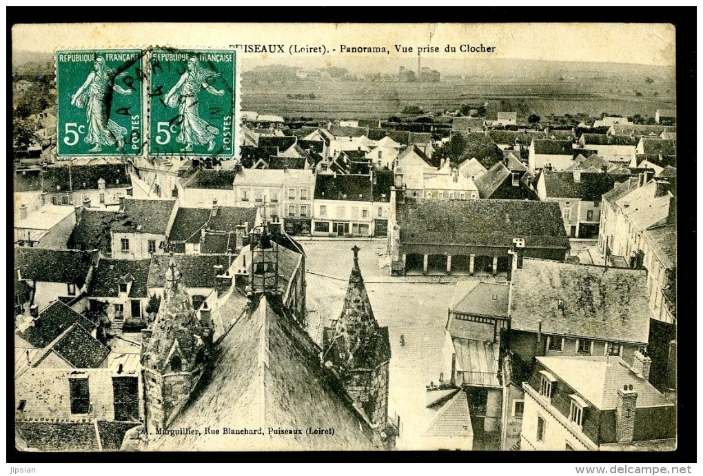 cpa du 45 Puiseaux  Panorama vue prise du Clocher   JUI25