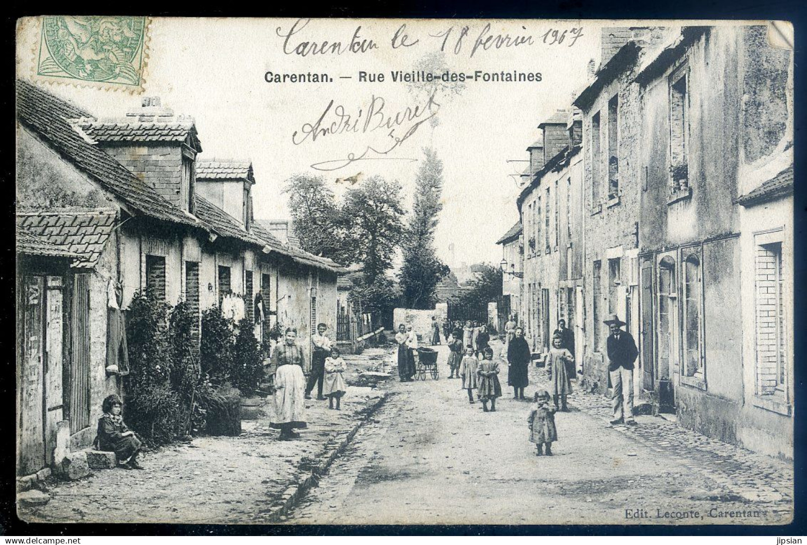 cpa du 50 Carentan - rue Vieille des Fontaines  MAR25-07