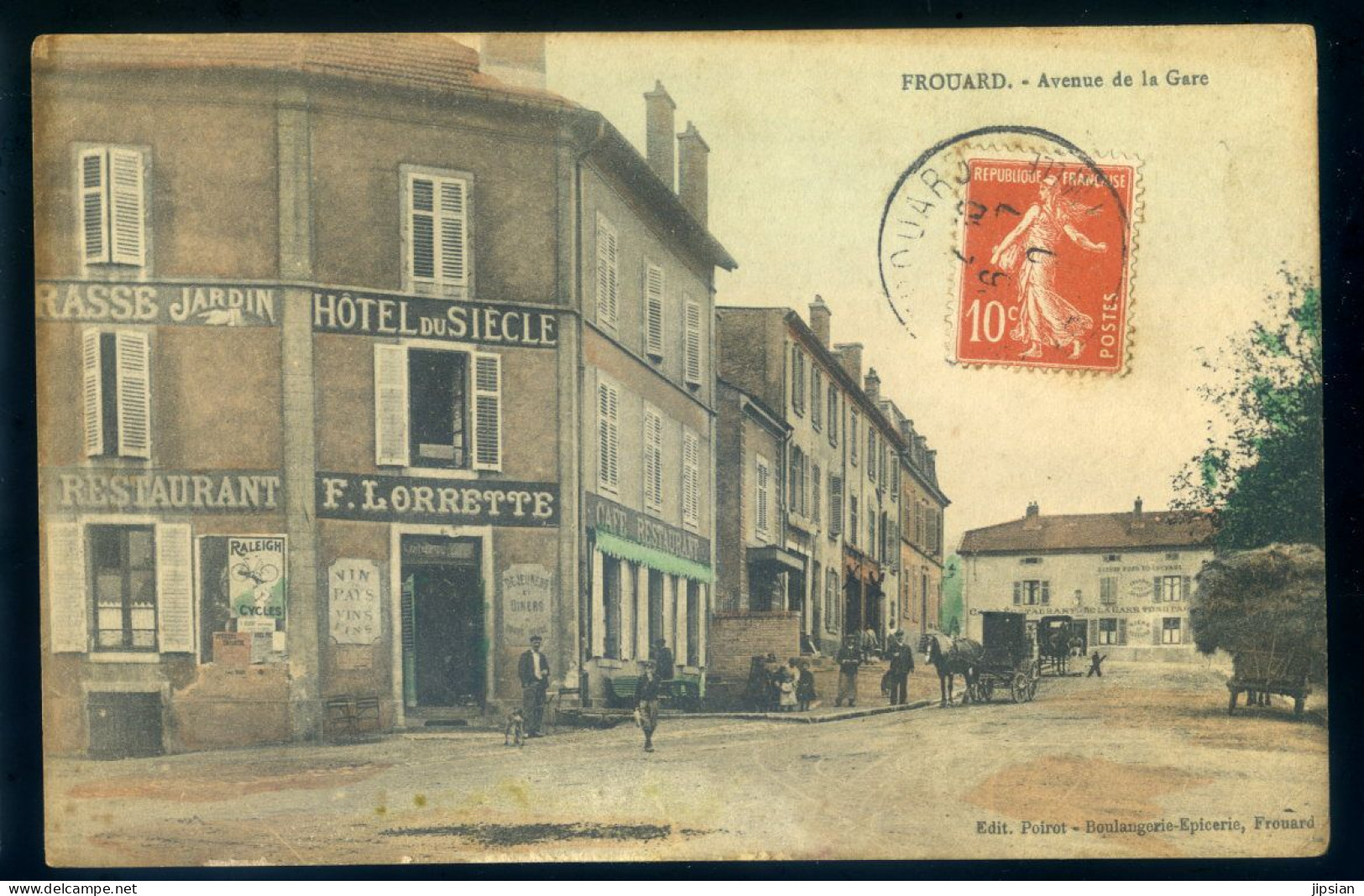 cpa du 54 Frouard -- avenue de la Gare -- Hôtel du Siècle    FEV26-10