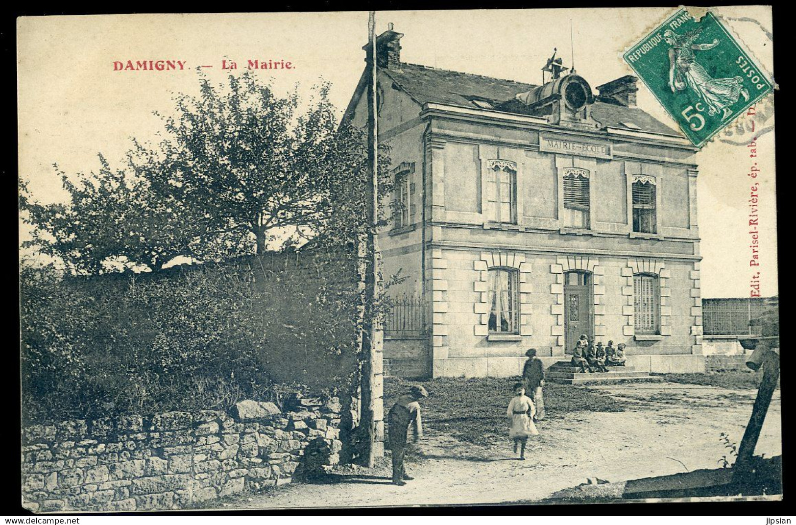 cpa du 61  -- Damigny -- la Mairie  -- environs Alençon   MAR25-12