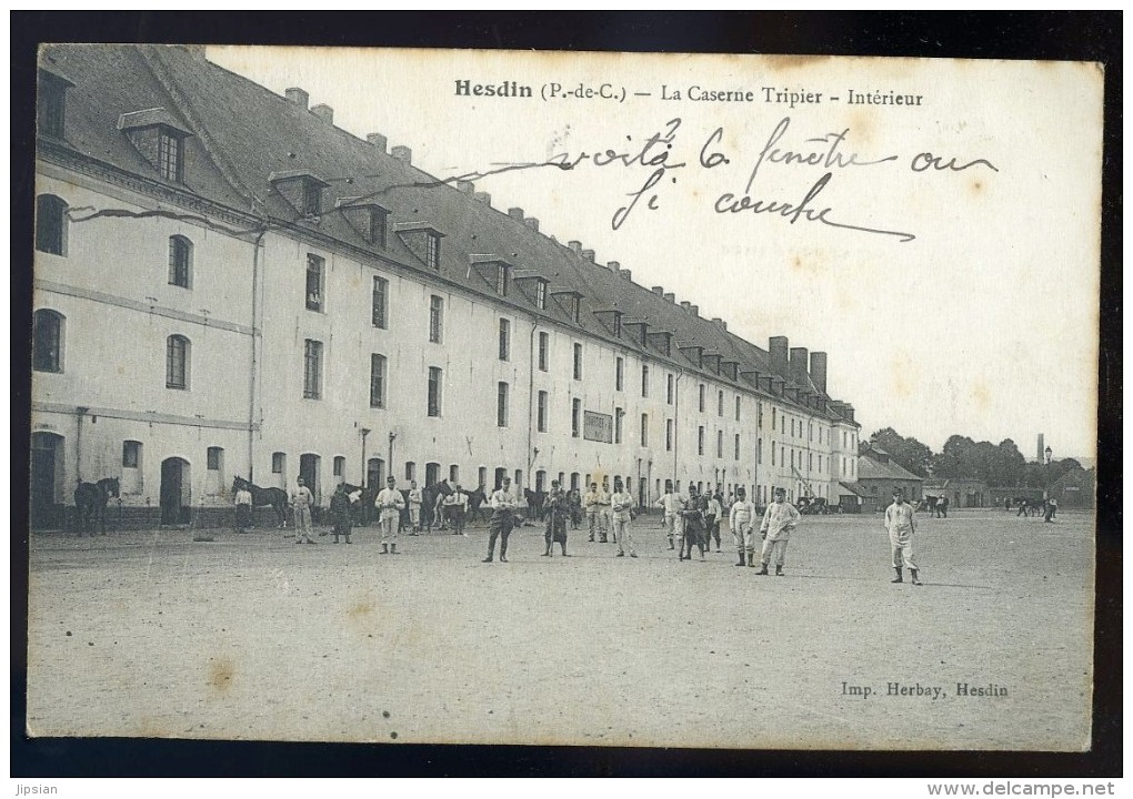 cpa  du 62 Hesdin - la caserne Tripier - Intérieur -   AA2
