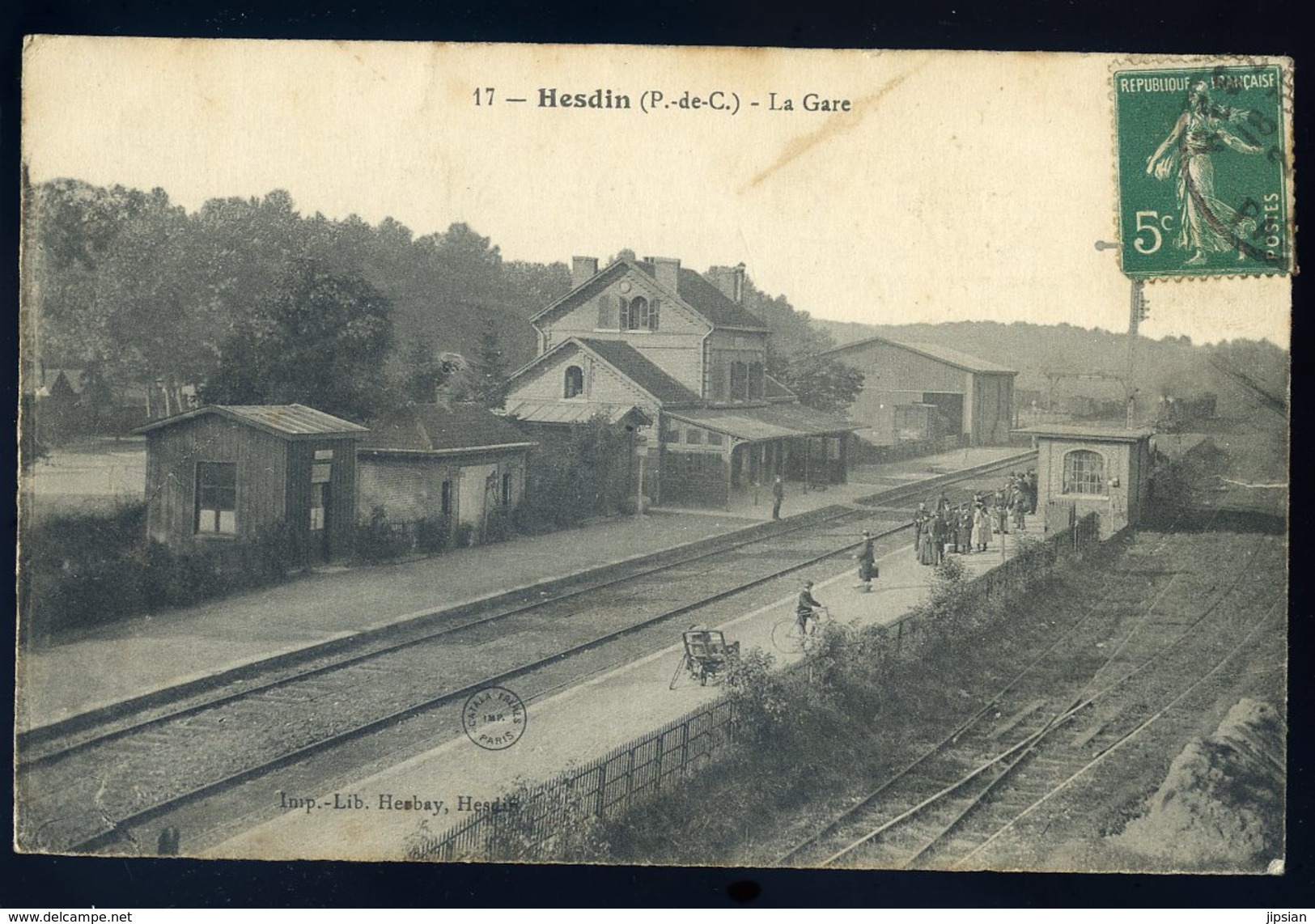 cpa  du  62  Hesdin  la Gare       JIP82