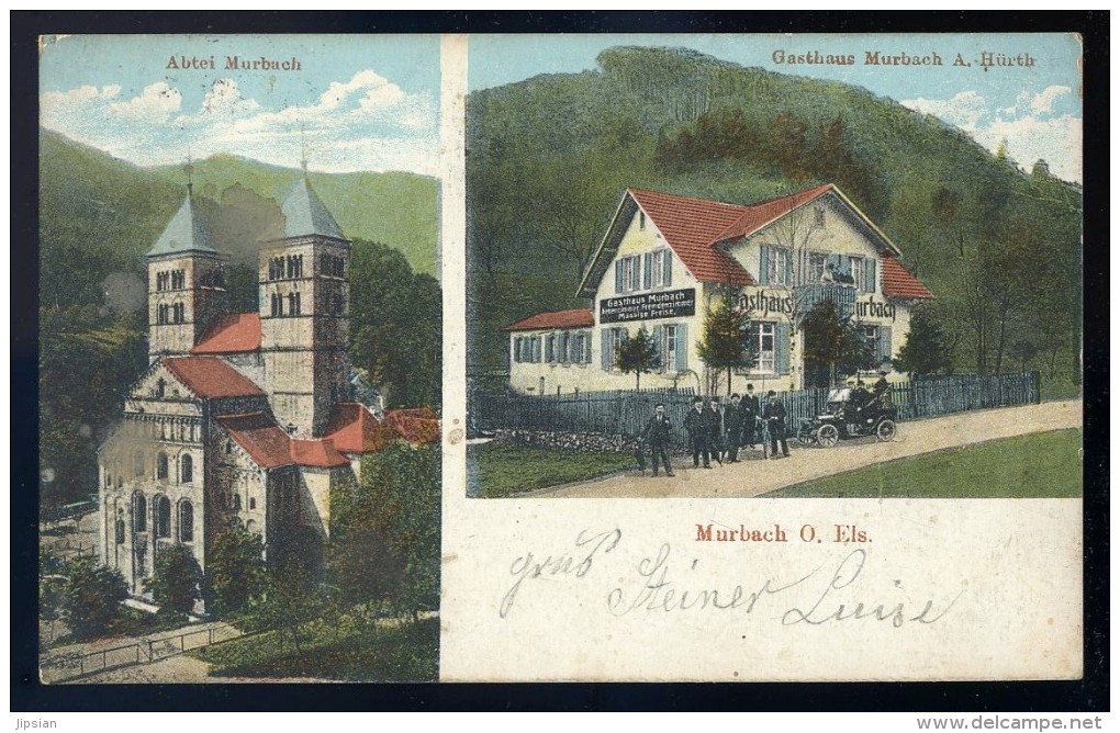 cpa du 68  Murbach O. Els. -- Abtei Murbach -- Gasthaus Murbach A. Hürth    OCT36