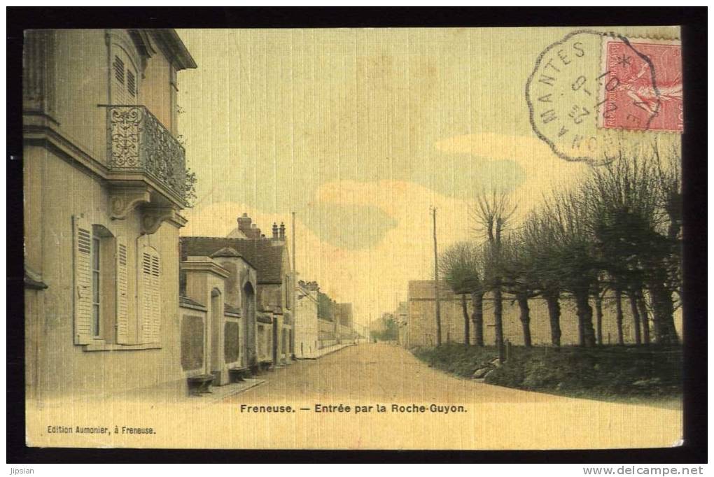 cpa  du  78  Freneuse  entrée par la Roche Guyon          BHU25