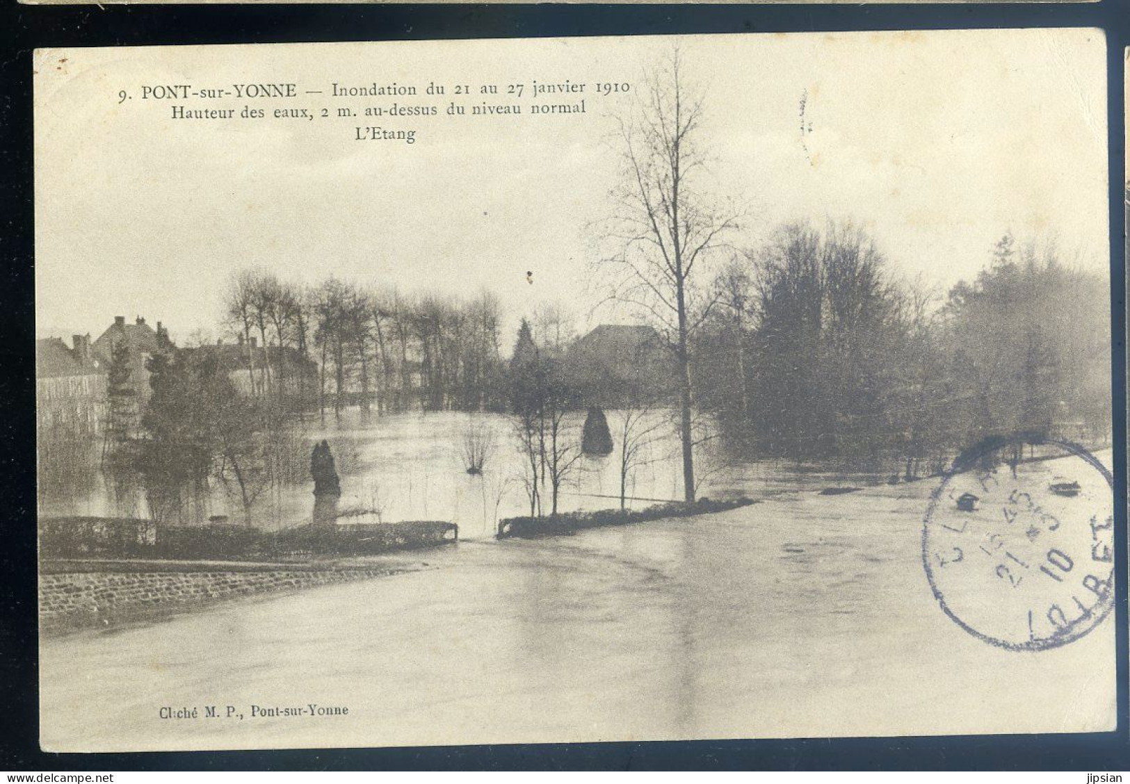 cpa du 89 Pont sur Yonne -- inondations 1910       LANR119