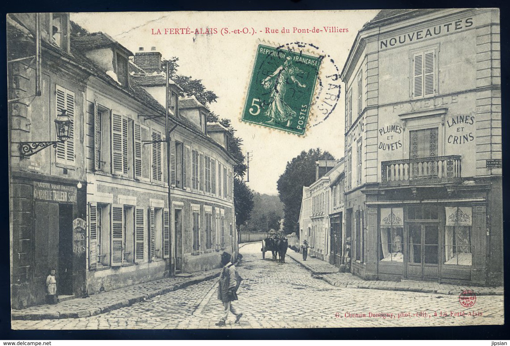 cpa du 91  La Ferté Alais -- rue du pont de Villiers  YPO5