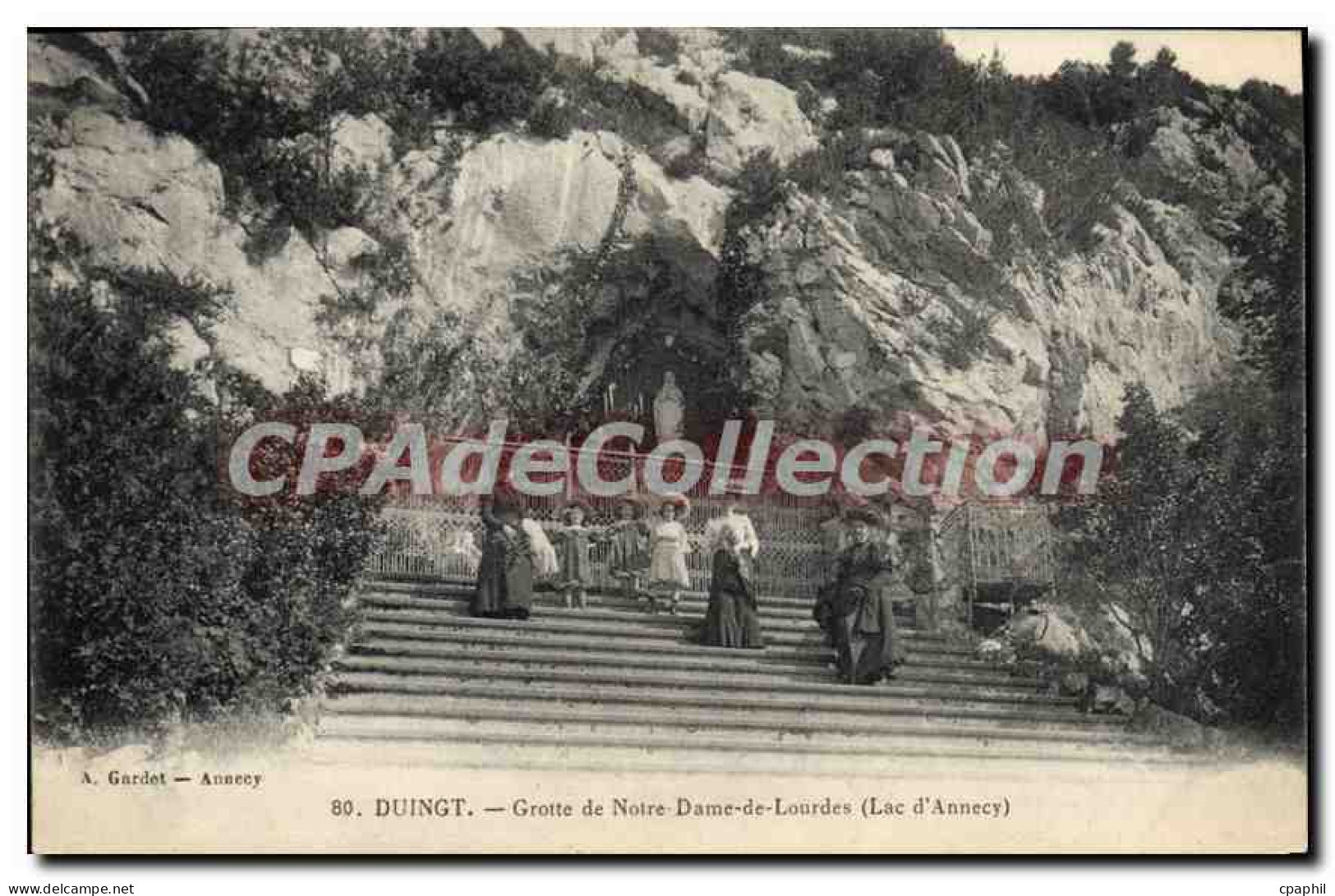 CPA Duingt Grotte De Notre Dame De Lourdes