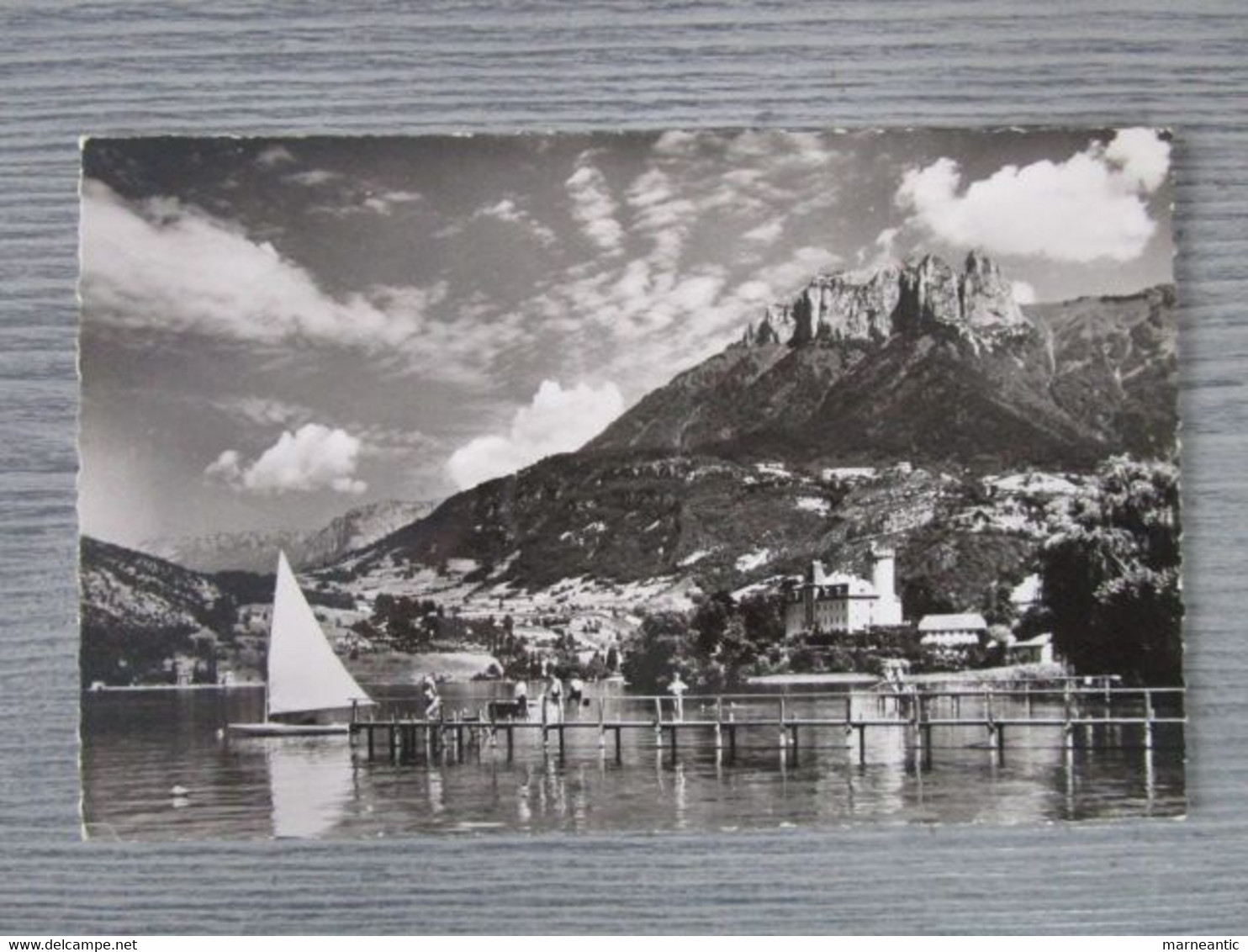 cpa Duingt-lac d'Annecy (74) le château ,plages et pontons des hôtels