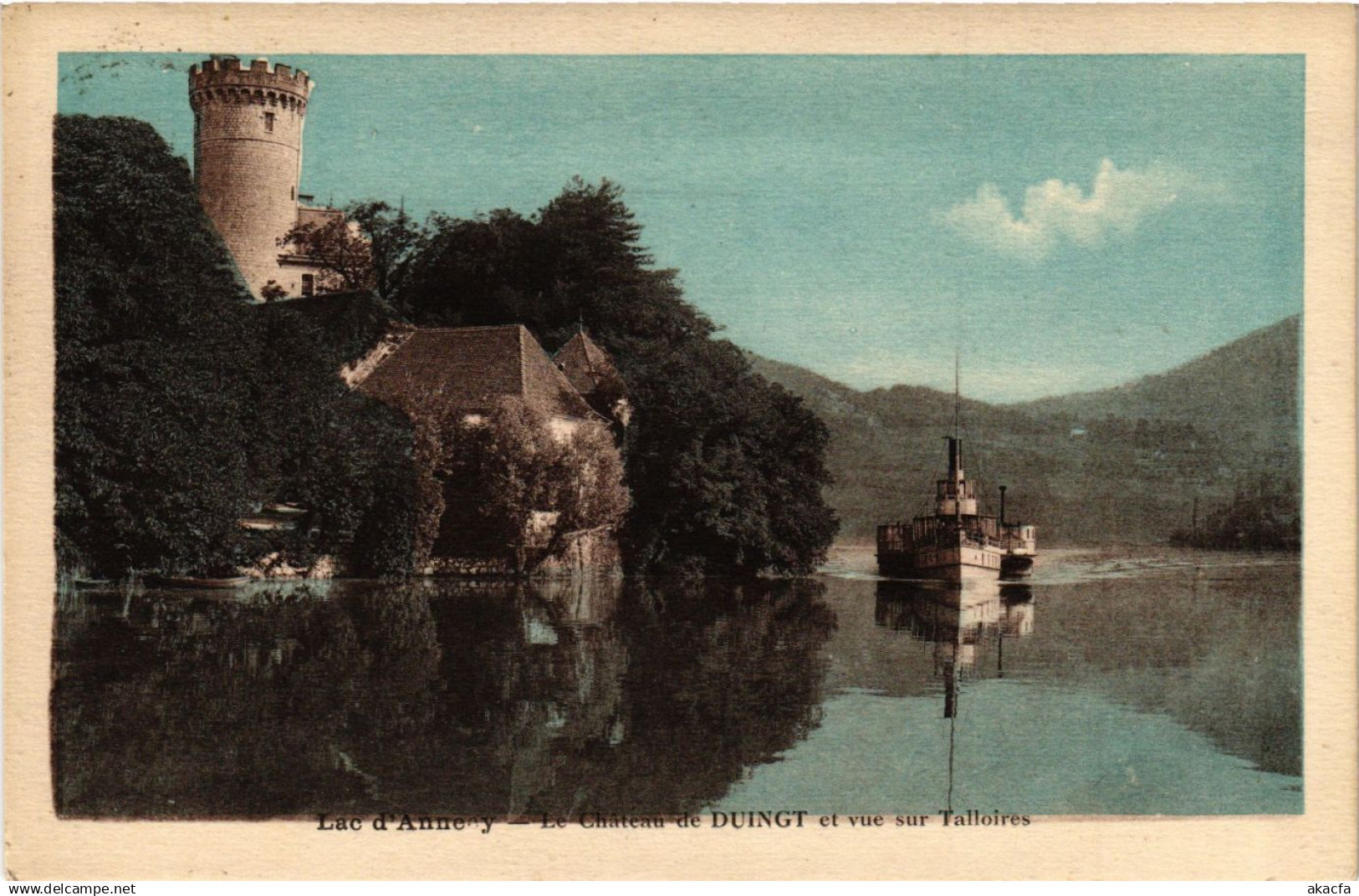 CPA DUINGT - Lac d'ANNECY - Chateau de DUINGT et vue sur TALLOIRES (691604)