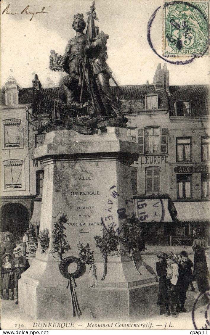 CPA Dunkerque Monument Commemoratif