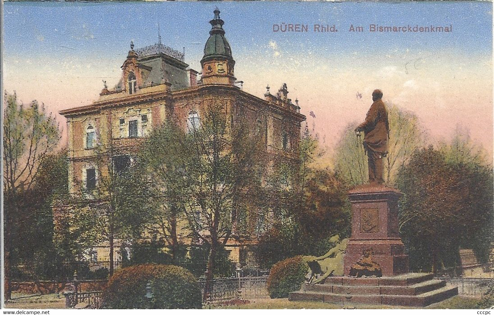 CPA Düren Rhid. Am BismarkDenkmal - le monument mémorial de Bismark