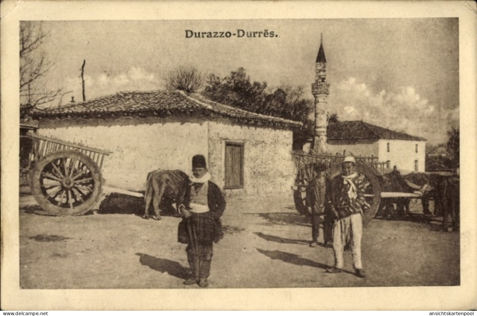 CPA Durrës Durazzo Durz Albanien, Moschee im Varoschviertel