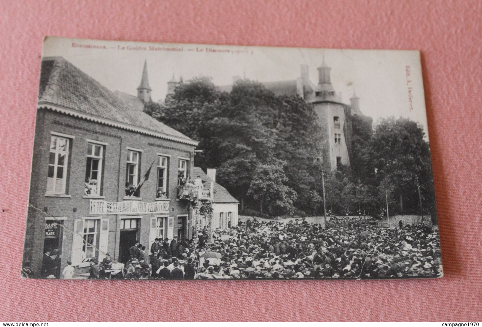 CPA - ECAUSSINNES - LE GOUTER MATRIMONIAL - LE DISCOURS ( 1906 )