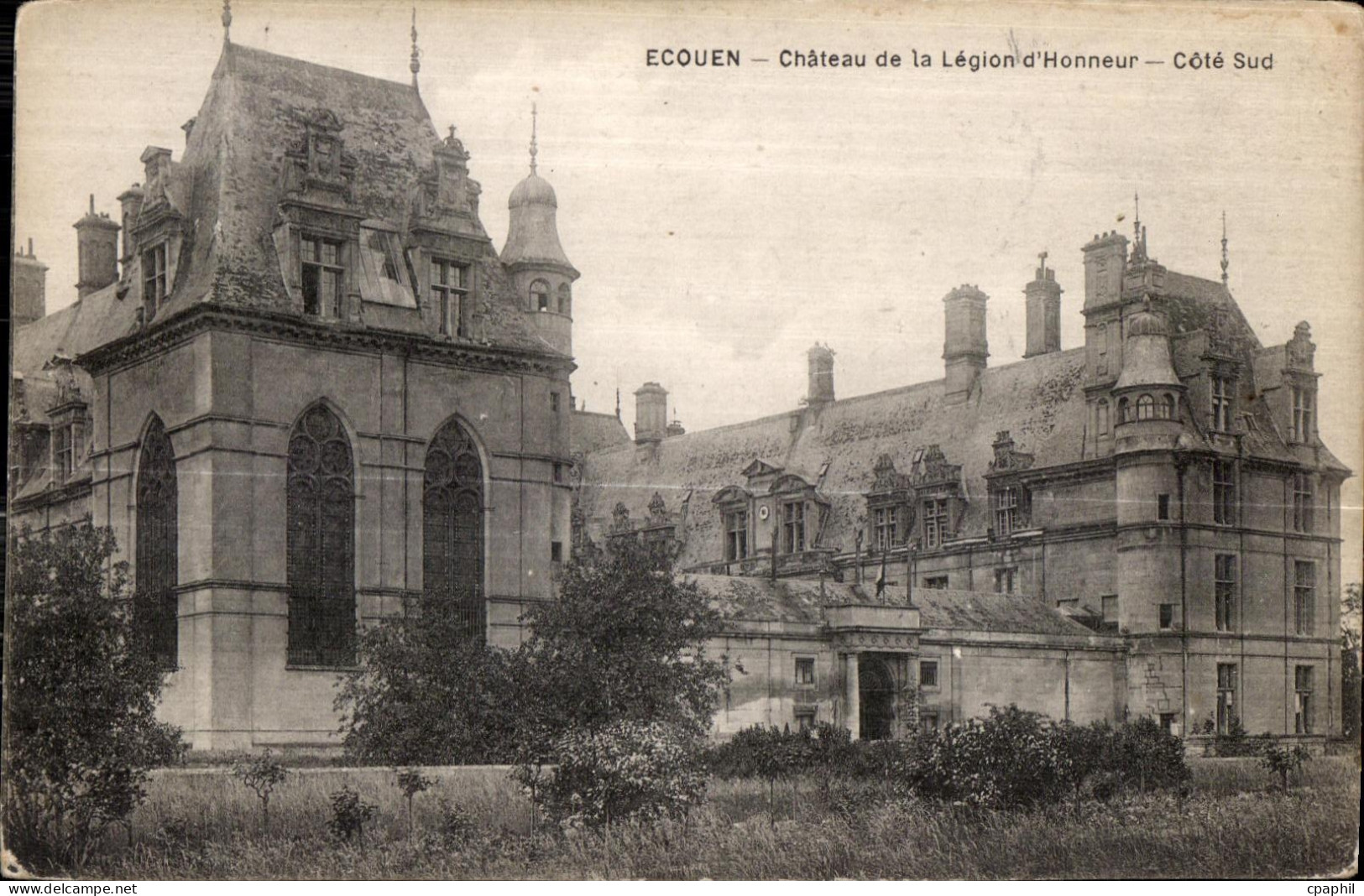 CPA Ecouen Chateau de la Legion d Honneur Cote Sud