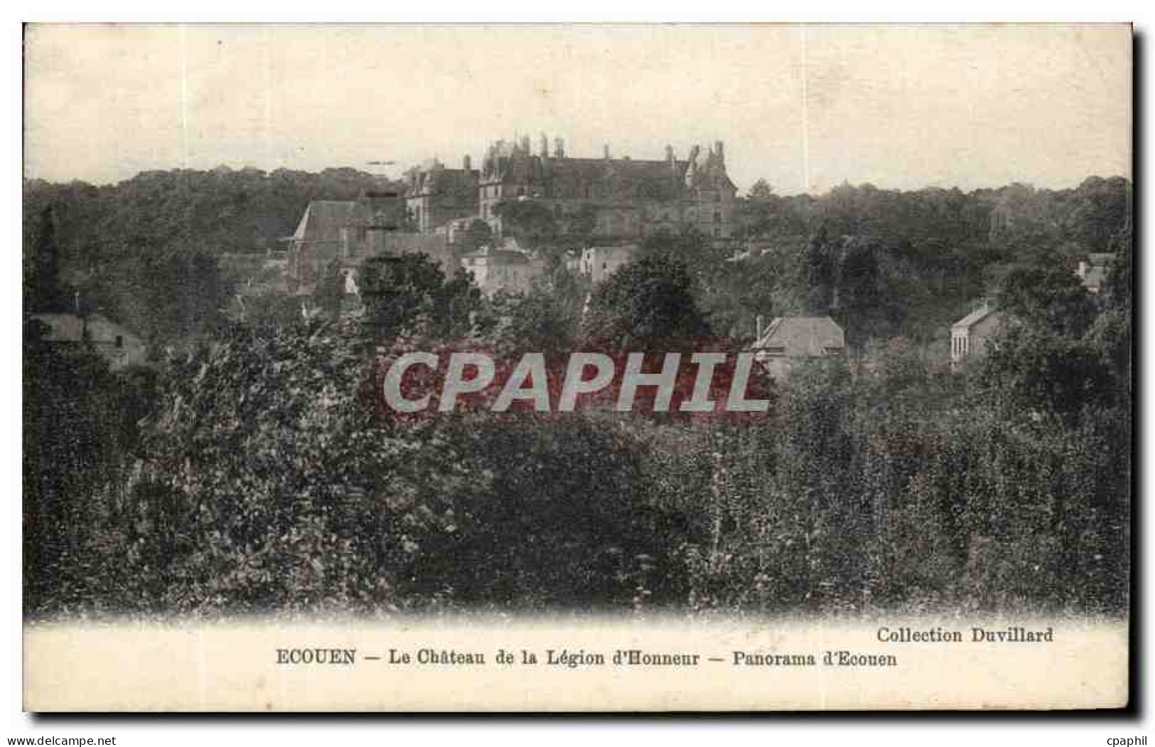 CPA Ecouen Le Chateau de la Legion d'Honneur Panorama d'Ecouen