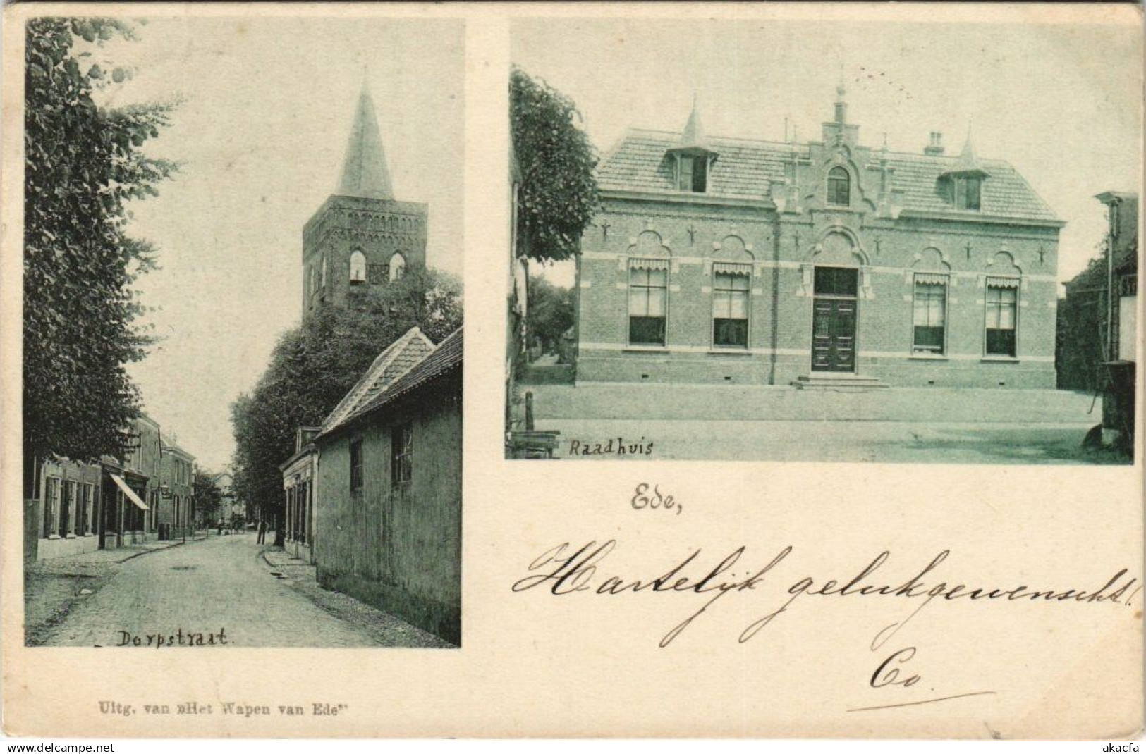 CPA EDE Dorstraat. Raadhuis NETHERLANDS (713552)